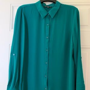LAST CHANCE! Adrianna Papell Chiffon Lightweight Button Blouse